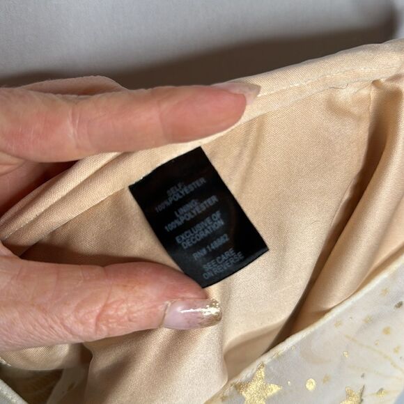 Torrid Stars Celestial Chiffon Foil Ruched One Shoulder Crop Top. Size 2. - Picture 8 of 10